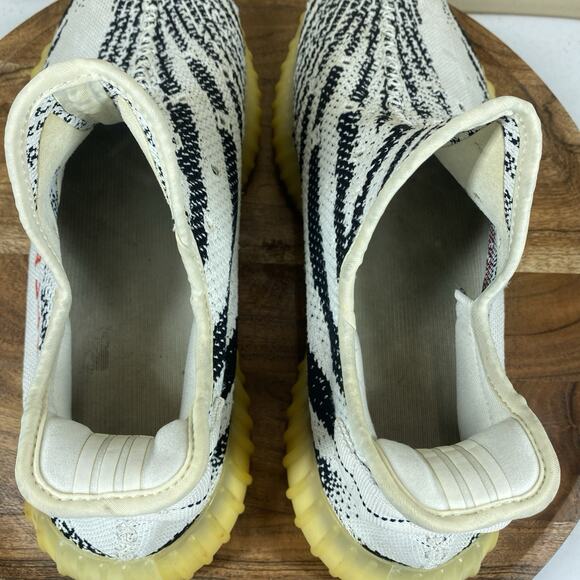 Adidas Yeezy Boost 350 V2 Low Zebra Mens Black And White Size 13 Shoes CP9654 - Picture 7 of 11
